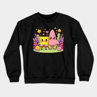 Cute Sponge Bob and Patrick Crewneck Sweatshirt